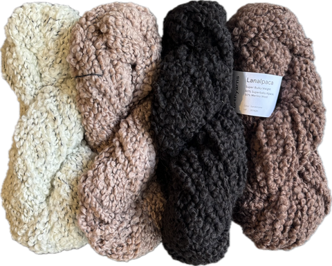 LANA ALPACA Stripe Panel Blanket
