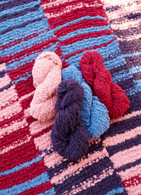 LANA ALPACA Stripe Panel Blanket