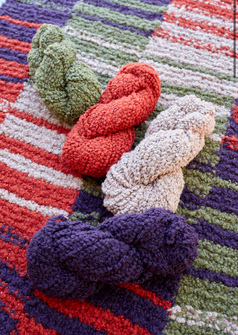 LANA ALPACA Stripe Panel Blanket