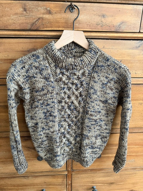 The Suave Cable Sweater Kit (made with Araucania Suave doubled)