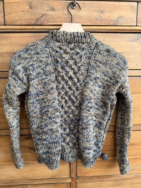 The Suave Cable Sweater Kit (made with Araucania Suave doubled)