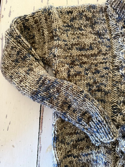 The Suave Cable Sweater Kit (made with Araucania Suave doubled)