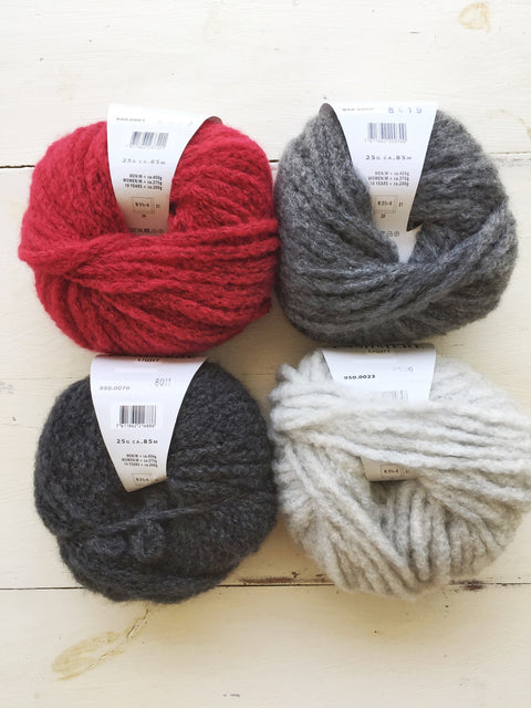 Cashmere Light Striped Seed Stitch Scarf Kit