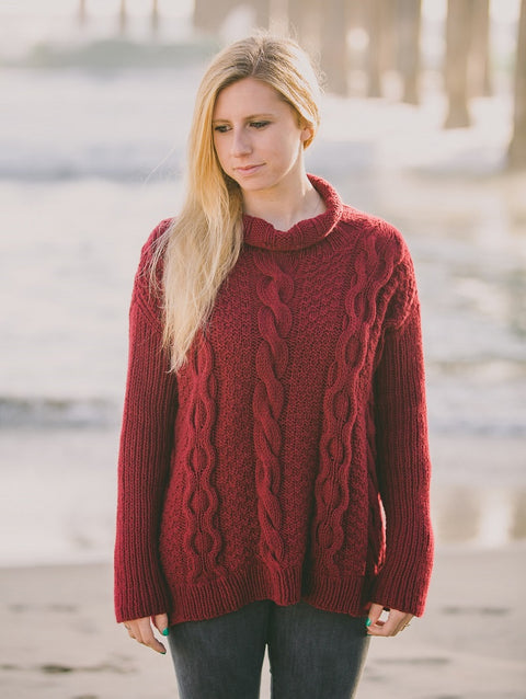 Nikki's Double Moss Cable Pullover Kit