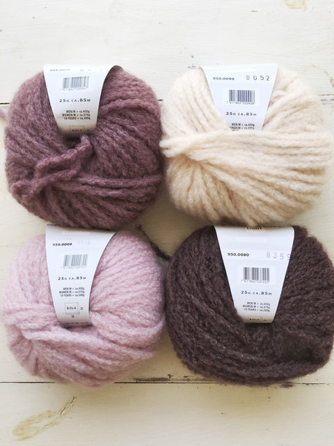 Cashmere Light Striped Seed Stitch Scarf Kit