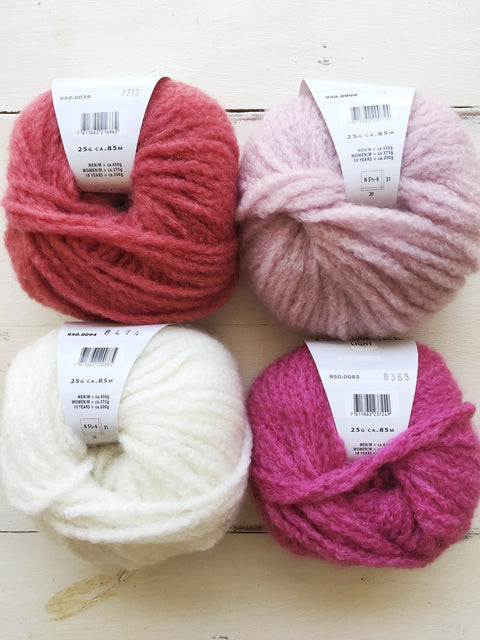 Cashmere Light Striped Seed Stitch Scarf Kit