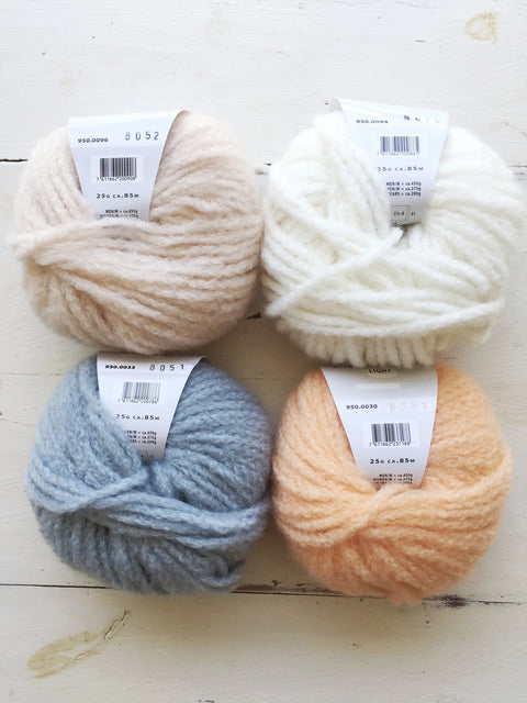 Cashmere Light Striped Seed Stitch Scarf Kit