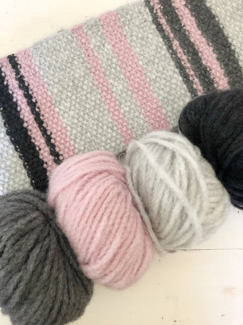 Cashmere Light Striped Seed Stitch Scarf Kit