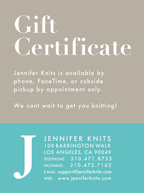 Jennifer Knits Gift Card